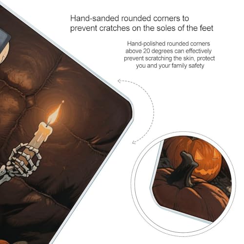 Báscula digital de baño Skull Pumpkin con pantalla LCD, vidrio templado miniatura 4