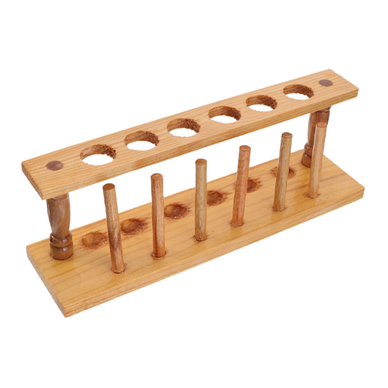Alipis 5 Pezzi Portaprovette in legno fiale Campioni tubi supporto per supporto del tubo di prova organizzatore blu porta provette in legno supporto per provette in legno Di legno Marrone