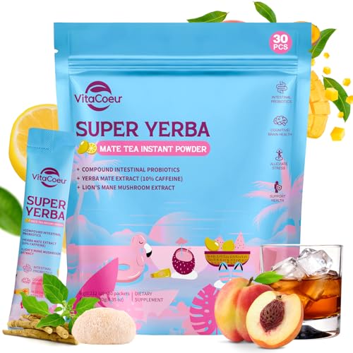VitaCoeur Yerba Mate Instant Tea Powder with...