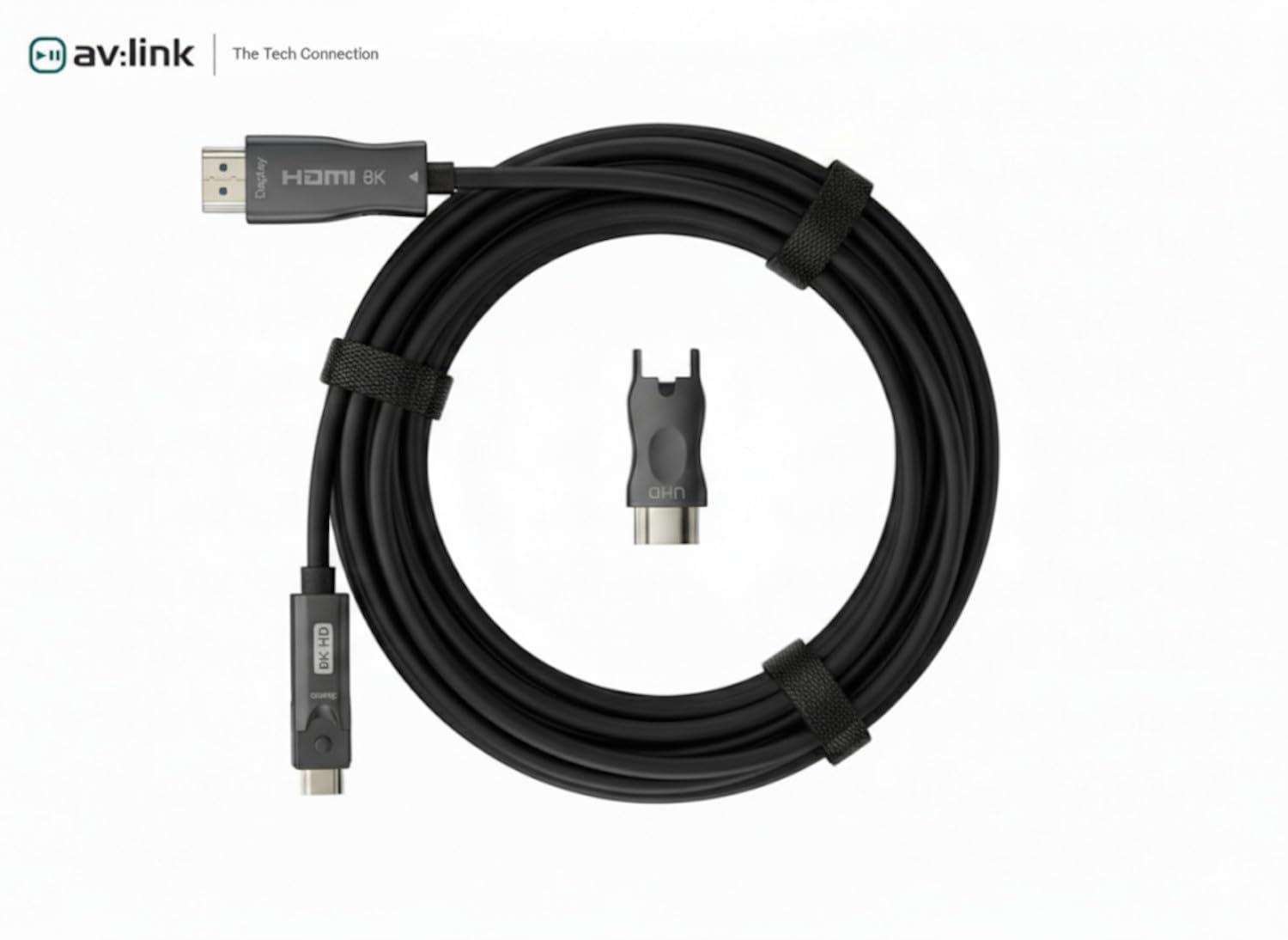 AV:Link - Cavo HDMI in fibra ottica ultra HD 8K, 5 m, ad alta velocità, 48 Gbps, con spina micro HDMI rimovibile, per TV, proiettore e videogiochi, per home cinema e piccoli dispositivi