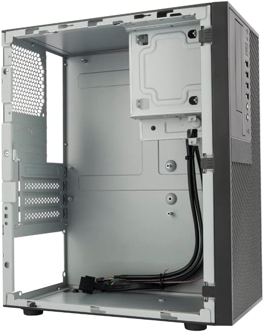 InWin CP712 15.5L Small Form Factor Mini Tower Chassis-Supports Micro-ATX-Flexible Capacity Configuration-TAC 2.0 Thermal Solution-Front Ports include USB 3.0 x2, USB 2.0 x2, HD Audio (CP712.CQ450TB3)