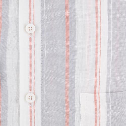 Image of 7-DAYS Men's Premium Striped Shirt - 100% Cotton, Tailored Fit (Between Slim & Regular), Full Sleeve, with Pocket - Smart Office & Casual Look