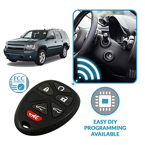 Keyless2Go Replacement For Keyless Entry Car Key Vehicles That Use 6 Button 15913427 Ouc60270 Remote, Self-Programming - 2 Pack #TOP4