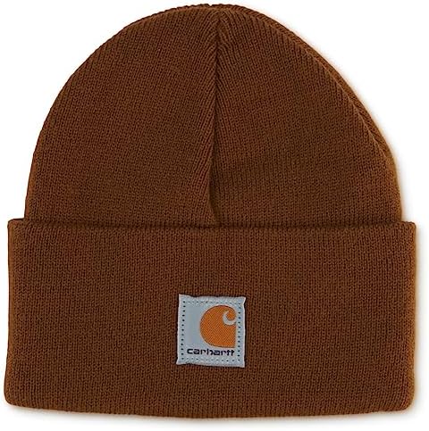 Carhartt unisex child Acrylic Watch Cold Weather Hat, Carhartt Brown, 8-14 Years US
