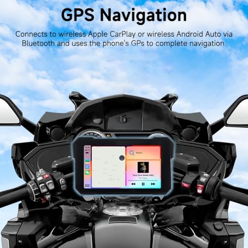 Android Auto Sans Fil Moto Écran Tactile 5'' GPS Étanche Multimedia - 2