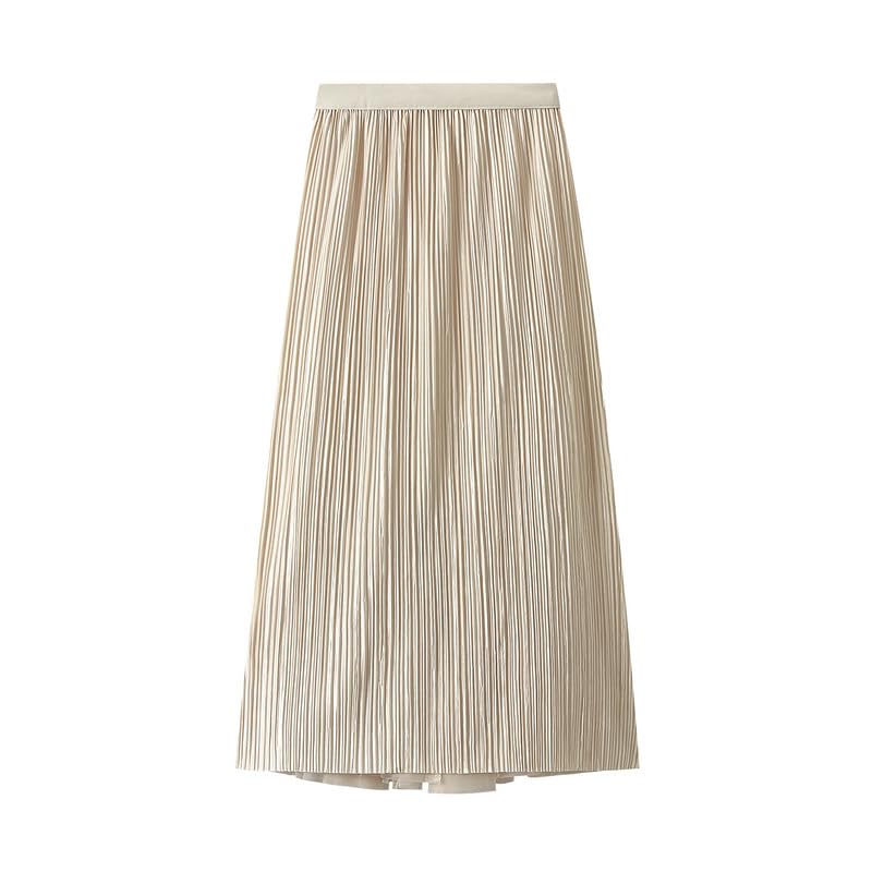 Long Pleated Skirts for Women Elastic High Waist Tulle Flowing Skirt Fairy Midi Skirts Trendy2
