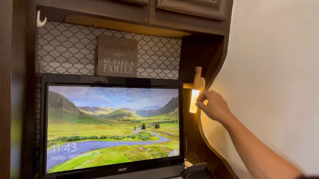 Lámpara Pared Sensor Movimiento Luz De Pared Nocturna Con Sensor De Movimiento - Madera Nogal, Recargable USB, Magnética Y Super Práctica Luces Inalambricas Decoracion