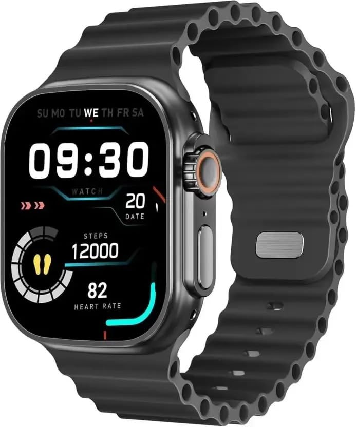LAXASFIT T900 Ultra2 Smartwatch displaying time, steps, and heart rate