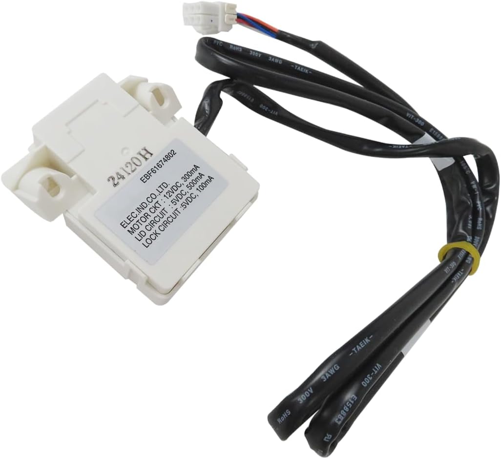 EBF61674802 Washer Lid Lock Switch Replacement Part for L-G Washer WT7300CV/01 WT7305CV/00 WT7305CW/00 WT7400CV/00 WT7400CW/00 WT7405CV/00 by YTXXDEUS