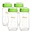 Matyz 4-PACK Breastmilk Storage Bottles With Lids (Green, 8oz Each) - Wide Mouth Breastmilk Collection Storage Bottle - Leakproof Breast Pump Bottle for Spectra Medela Philips Breast Pumps