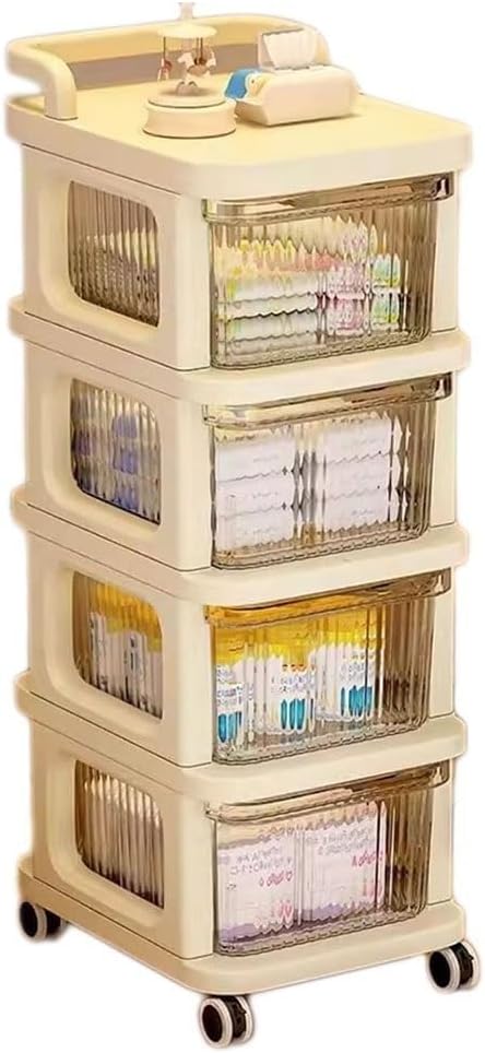 Narrow Slim Rolling Bathroom Storage Cart with Drawers - Waterproof Multifunctional Organizer for Kitchen, Laundry, & Bathroom - Movable 28 cm Cabinet on Wheels