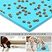 VIVAGLORY Dog Food Mat, Cat Dog Feeding Mat, Waterproof Non-Slip Food Grade Silicone Mat Placemat with Raised Edge, Anti-Messy Pet Bowl Mat for Food and Water, Turquoise, L(24