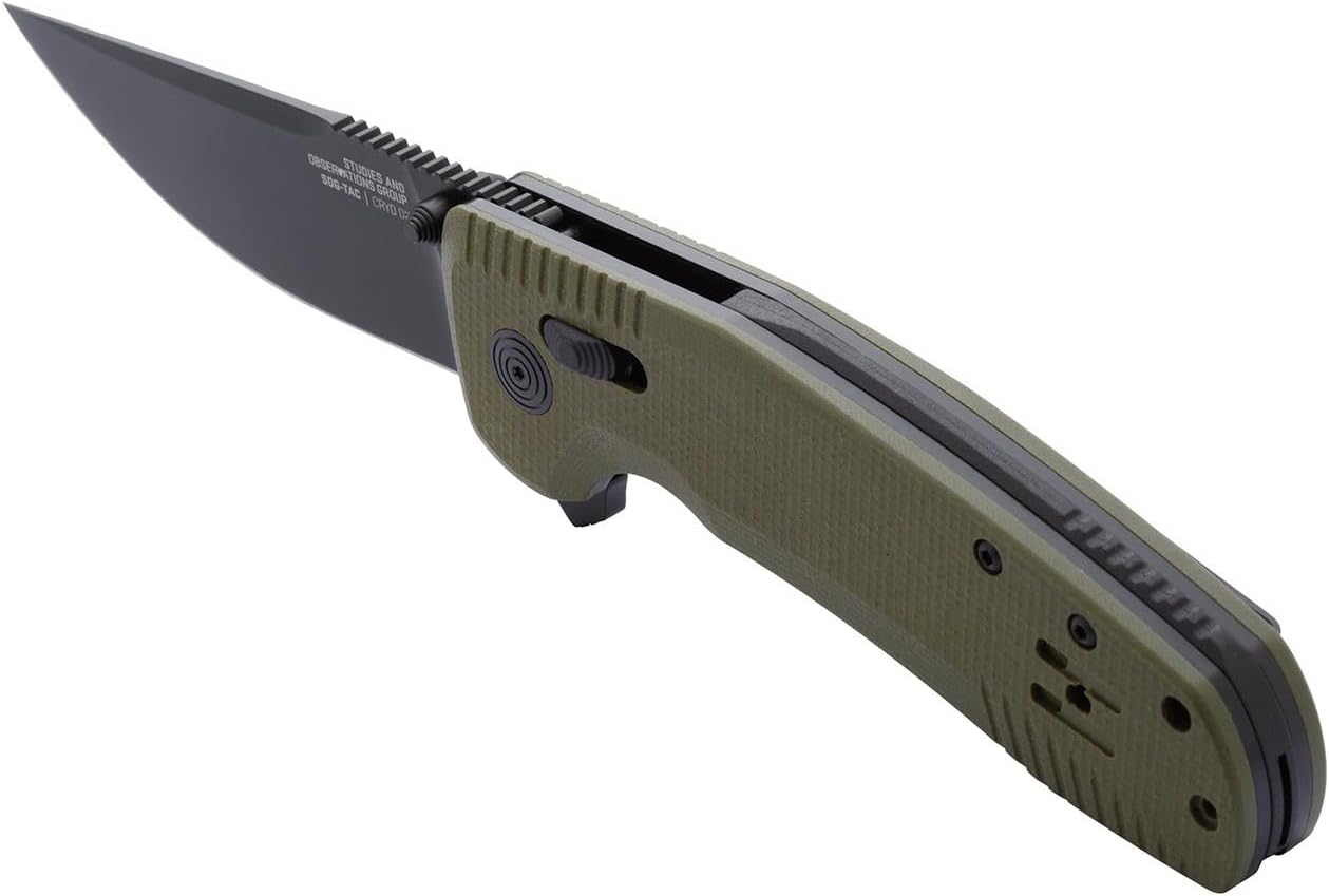 SOG TAC XR Folding Knife Black G10 Handle