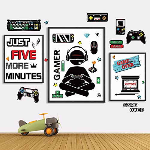 Glow In The Dark Game Wall Decal Video Game Room Decor Gaming Decals For Boys Room Wall Stickers For Kids Bedroom Sticker Home Playroom Decoration #TOP5