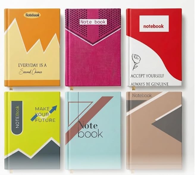 Image of Premium Pocket Diary Set of 6 | Motivational A6 Mini Notebook Multipack | Small Portable Designer Journals for Daily Notes & Gifting | Pocket Friendly Travel Diary Set for Office, School & Home (Multicolor)