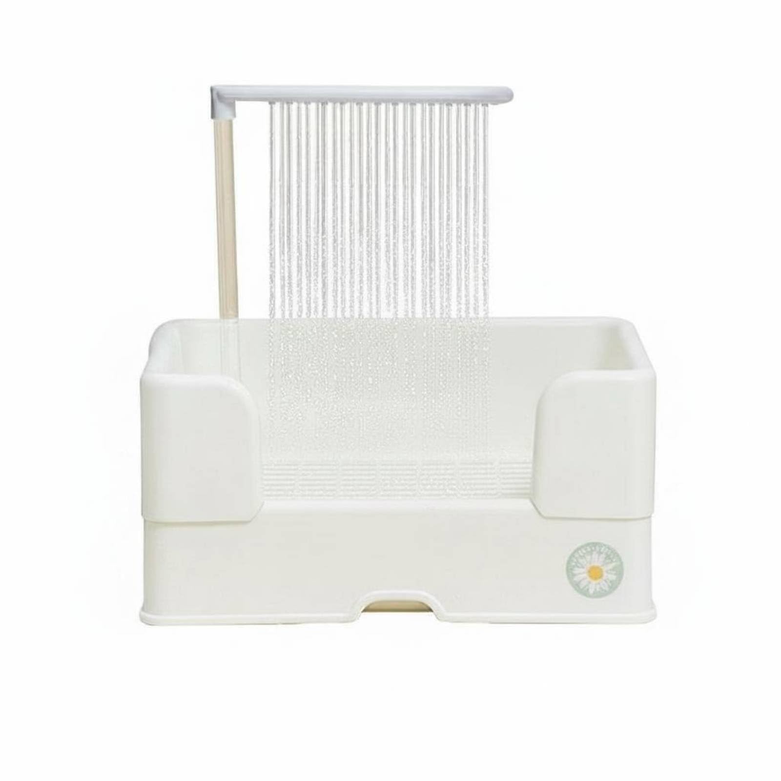 Wide Perch Rim Automatic Parrot Bathtub Detachable Design Bird Enclosure Water Fountain Splash Proof Electric Bird Shower for Aviary, Large Hqc40-image-17