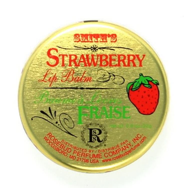 Rosebud, Strawberry Lip Balm Tin, 0.8 Ounce