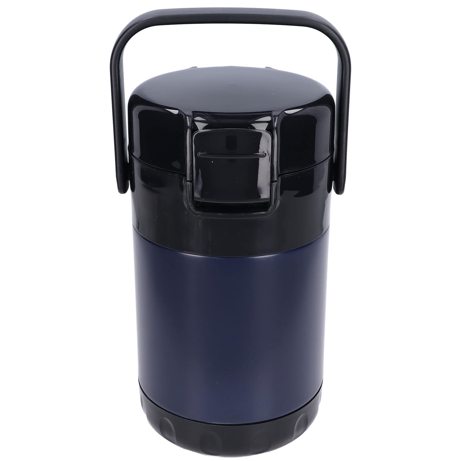 Fiambrera Themral, contenedor de almuerzo apilable de 2,3 l con compartimento de acero inoxidable, interior de doble vacío for adultos, mujeres, hombres y niños (3 capas) (azul profundo)(Deep Blue)