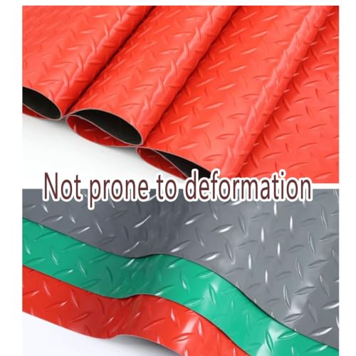 Tapis durable et robuste en caoutchouc PVC noir antidérapant - 5