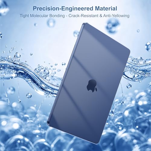 MOSISO Compatible with MacBook Air 13 inch Case M5 2026 M4 2025 M3 M2 2024-2022 A3449 A3240 A3113 A2681, Hard Shell&Keyboard Cover&Screen Film&Type C for MacBook Air 13.6 inch Case, Crystal Midnight by MOSISO - Image 3