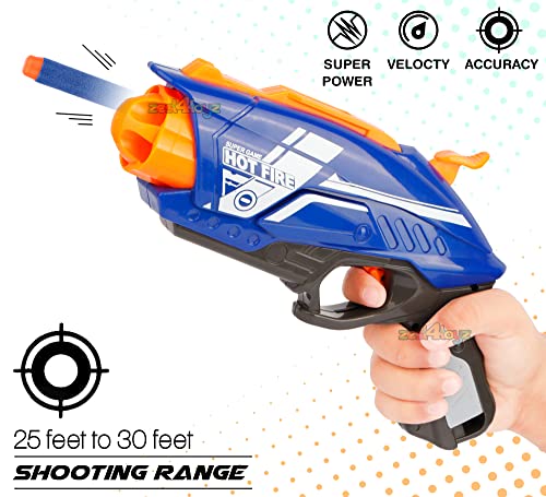 Image of zest 4 toyz blaze storm soft bullet toy gun (20 soft bullets) hot fire-Multi color