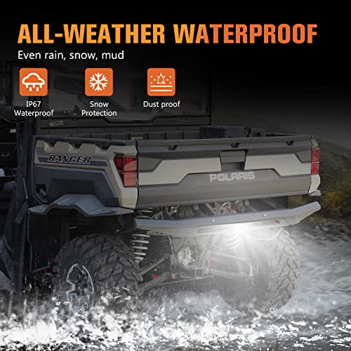 Ranger XP 1000 Rear Bumper Guard with LED Light, A & UTV PRO Rear Brushguard Protector for 2018-2023 2024 2025 Polaris Ranger XP 1000/ Crew XP 1000 / Diesel Accessories, Replace OEM #2882529 by A & UTV PRO - Image 2