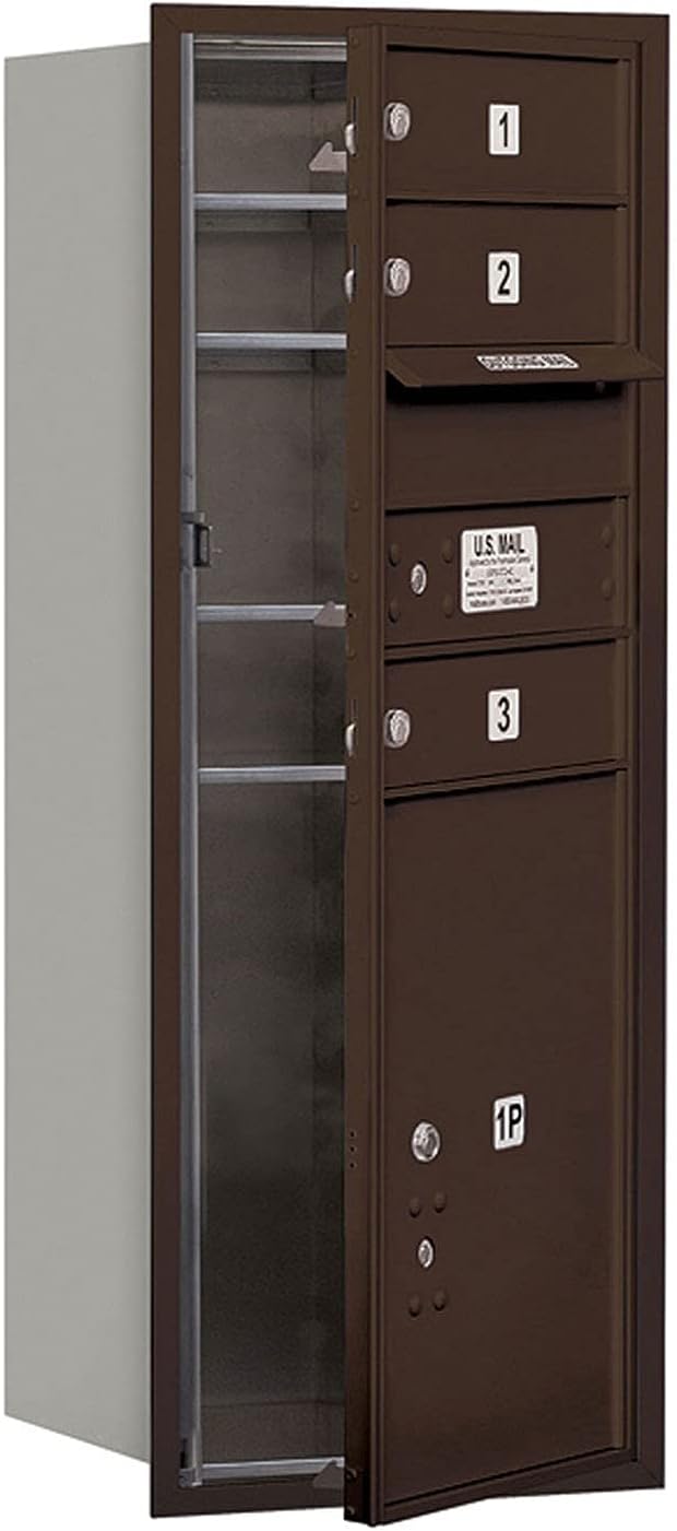 Salsbury Industries 3710S-03ZFP 4C Horizontal Mailbox, Bronze