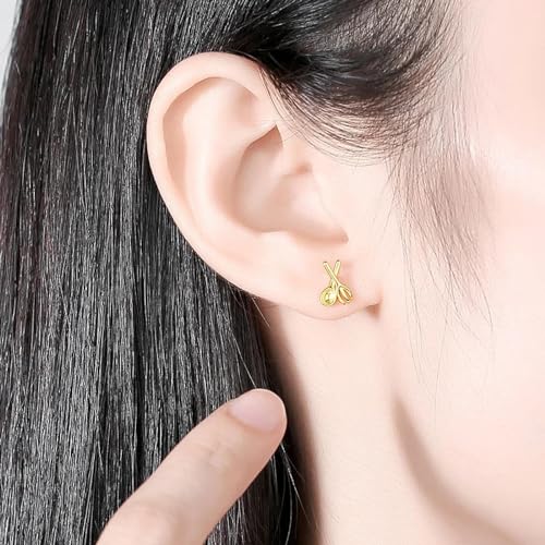 Boucles d'oreilles étalons femmes en finition or blanc durable - 5