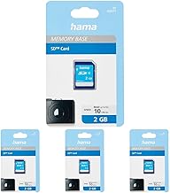 Hama Speicherkarte SD 2GB (SD-2.0 Standard, Class 4, Datensicherheit Dank mechanischem Schreibschutz, Beschriftungsfeld), 4er Pack