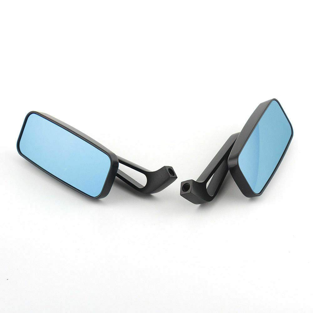 Amazon.com: Universal Black Rectangle Bobber Mirrors Blue Mirror