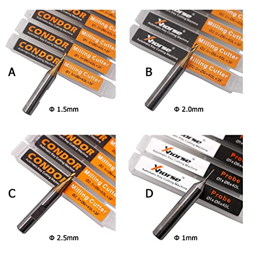 key cutting machine 25mm 20mm 15mm 10mm milling cutter probe tracer-compatible for condor xp005-dolphin xc009 xc002 milling cutter tool ceramic-for wood bits-nails wheel metal manicure milling key