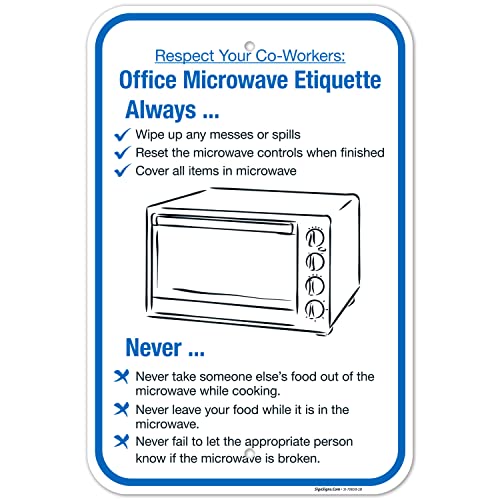 Office Microwave Etiquette Sign,