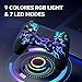 ECHTPower Wireless Controller für PS-4, LED Game Controller kompatibel mit PS-4/Slim/Pro/PC, Gamepad mit Dual Vibration, RGB, 1000 mAh Akku, 6-Achsen, Touchpad, Kopfhörer-Buchse, Screenshot