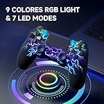 ECHTPower Wireless Controller für PS-4, RGB Controller mit Dual Vibration, 1000mAh Akku, 6-Achsen, Touchpanel, Audiobuchse, Screenshot, Gamepad kompatibel mit PS-4/Pro/Slim/PC-Leiterplatte Design – Bild 2