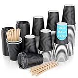 vasos de cafe con tapa personalizados VASOS de café descartables ideales para servir bebidas para llevar sin derrame gracias al ajuste perfecto de la tapa y el paquete todo en uno