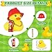 Firefighter Rubber Duck Car Dashboard Ornament with Helmet, Gold Necklace & Extinguisher - Squeaky Silicone Decor for Car, Truck, SUV Interior Accessories (DIY Assembly)