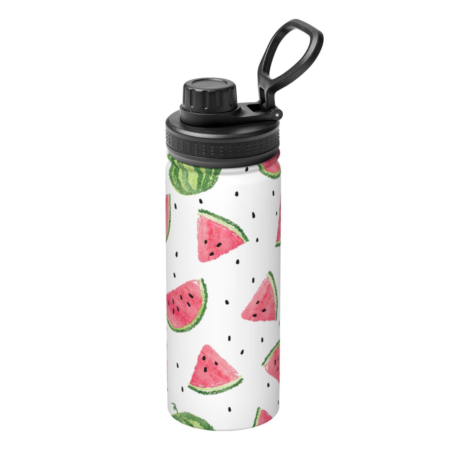 Kfjghhl Insulated Stainless Watermelon Fresh Fruit Steel Water Bottle For Sport Gym Travel Leak Camping Hiking Hydration