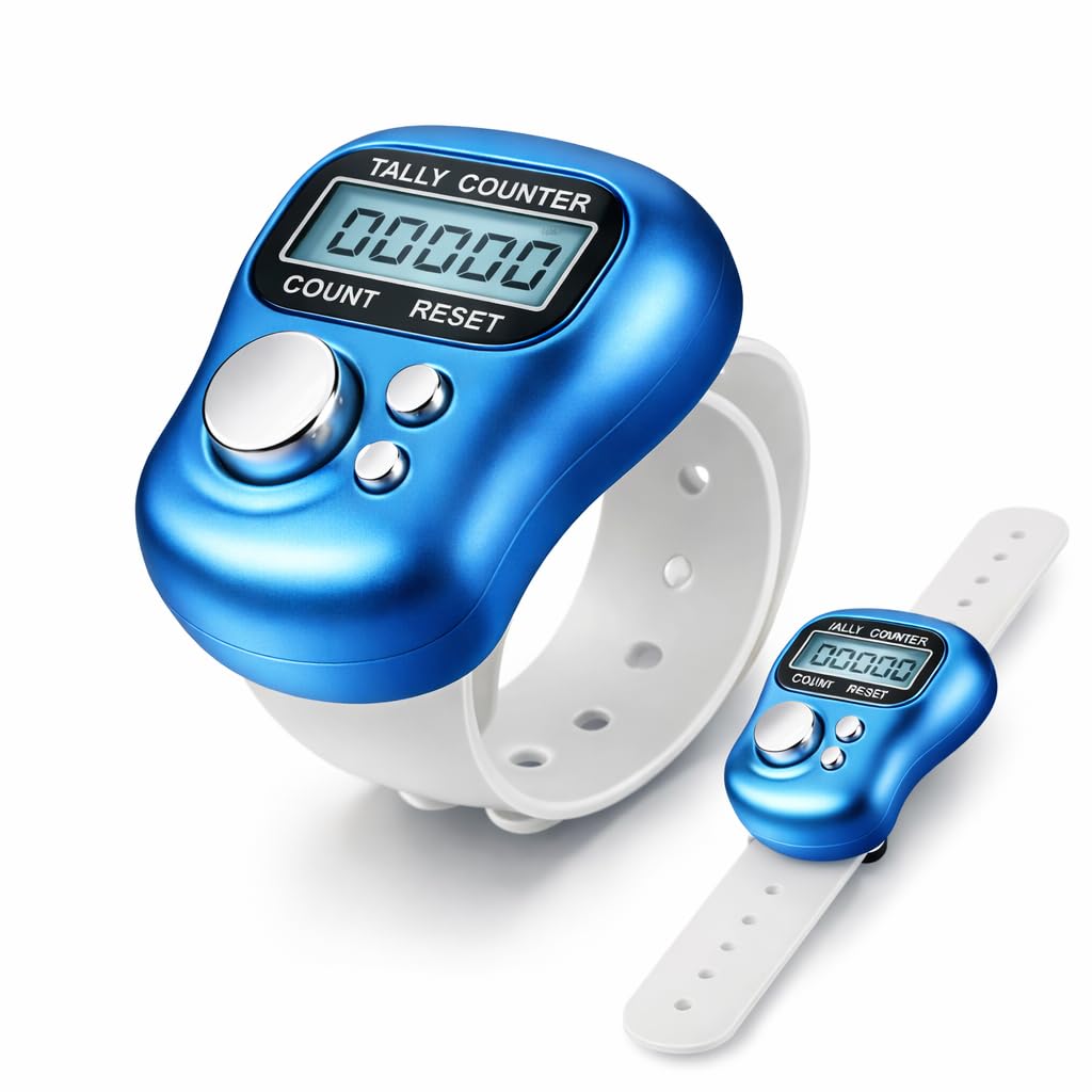 Digital Finger Tally Counter with LED Light | 5-Digit Portable Finger Ring Clicker for Japa, Prayer, Meditation, Cricket Umpire & Multipurpose Counting (Multicolor, 1 Unit)-picture-38