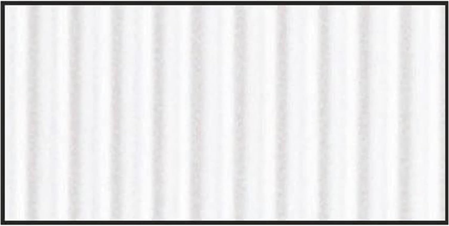 Corobuff Solid Color Corrugated Paper Roll, 48 Inches x 25 Feet, White