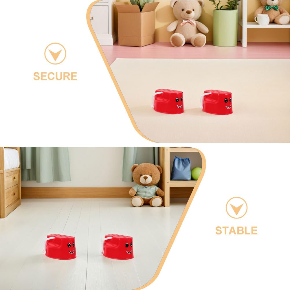 Toyvian 8 Cubos para Caminar: zancos para niños, Cubo de Equilibrio, zancos, Juguete para Juegos de Preescolar, de obstáculos Interior y Exterior.