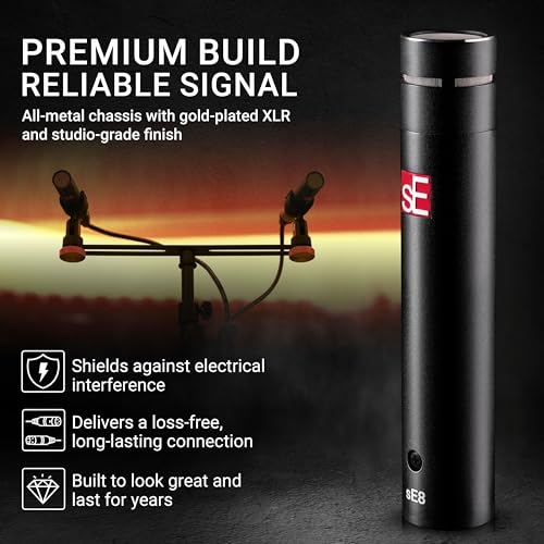 Image of SE ELECTRONICS Matched Pair sE8 Cardioid Capsules for sE8 XLR Small Diaphragm Condenser Microphones - Handcrafted Professional Instrument Microphone Capsules for Drums & Guitar in Studio or on Stage