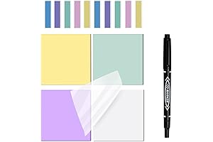 400 Sheets Transparent Sticky Notes in Vibrant Hues, An Ideal Tool for...