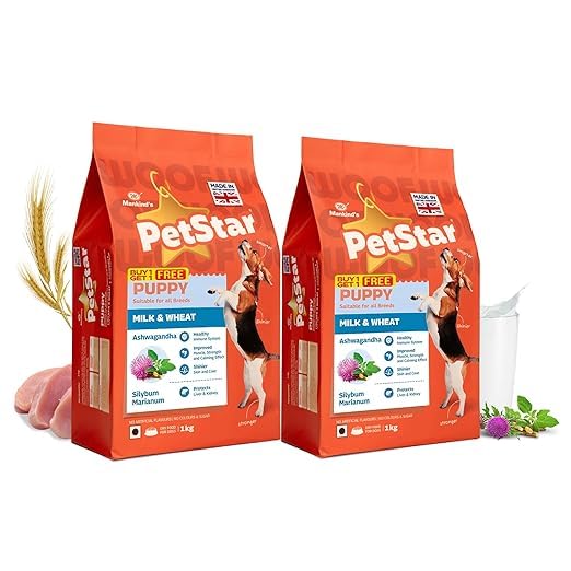 Mankind PetStar 1kg Puppy Dry Dog Food (Buy 1 GET 1 Free) | Milk Flavour | Clinically Tested | Power of 20+ Ingredients (B0D9YKXYJH) Amazon Price History, Amazon Price Tracker