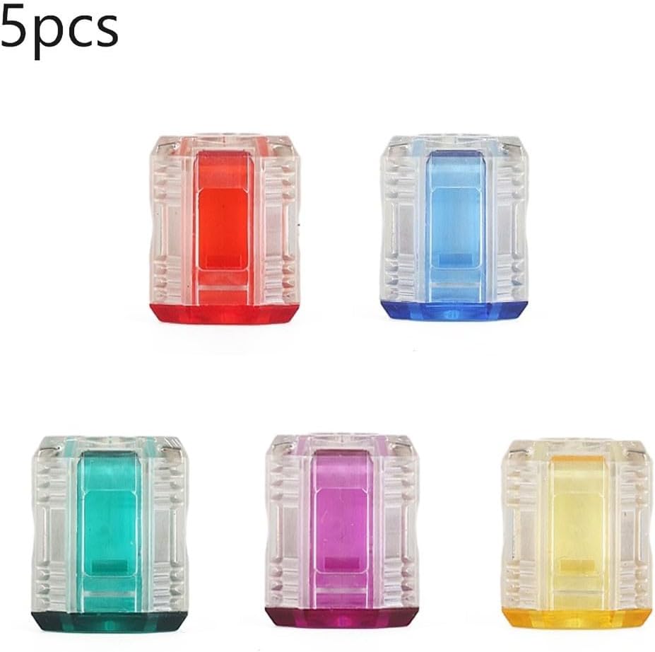 5-Piece Magnetic Screwdriver Bit Holder Set with Magnetizer & Demagnetizer Function Ring-Style Tools, Housing + Alloy Steel Core, 18 x 13 mm, Yellow/Red/Green/Blue/Purple