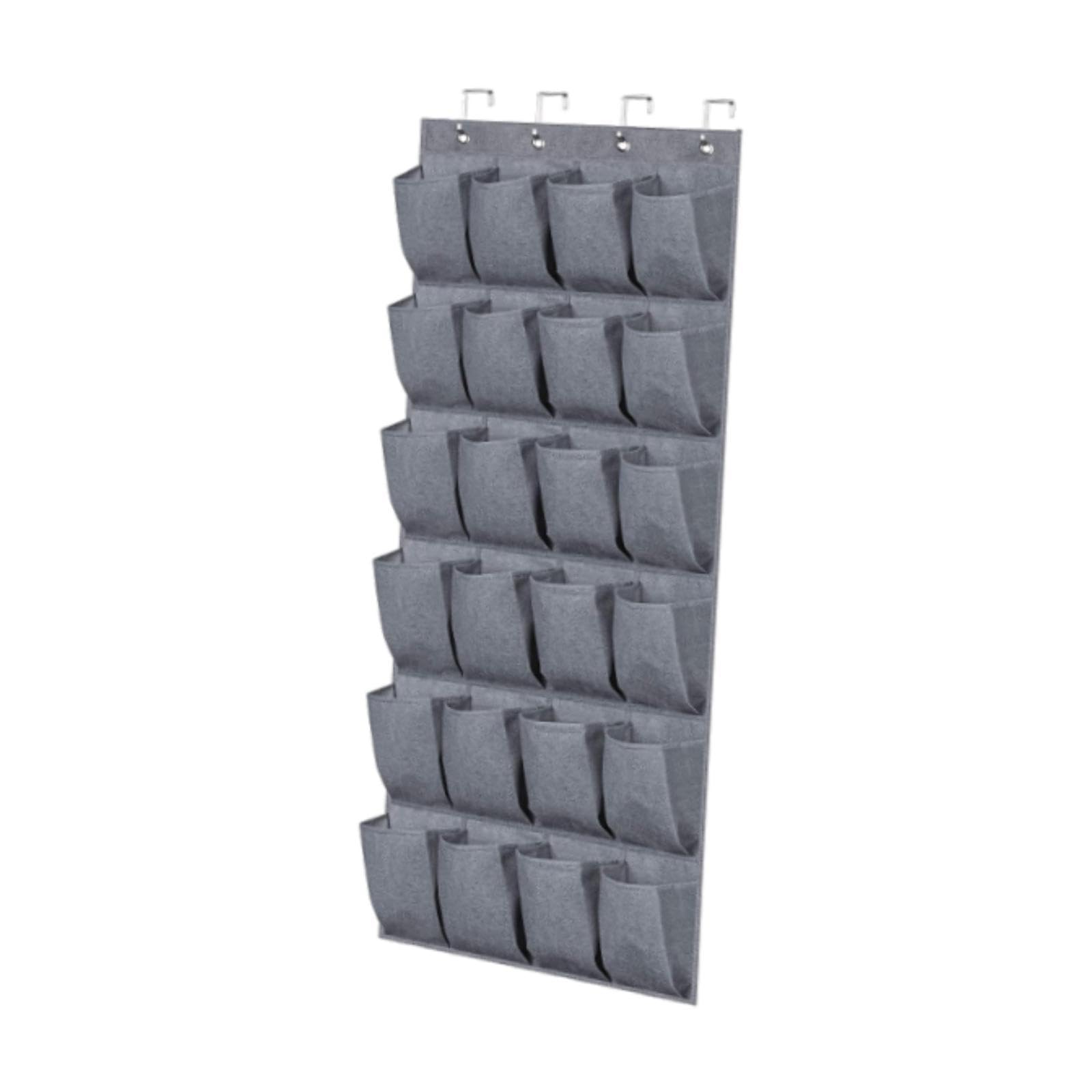 Sac de rangement suspendu organisateur chaussures 24 compartiments en tissu mural