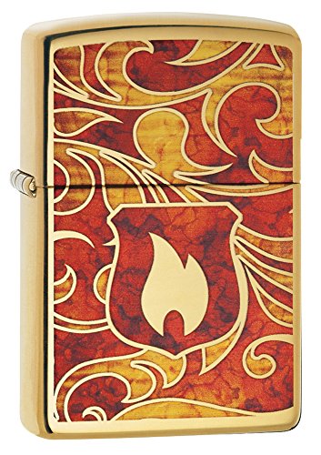 Zippo Flame Shield Fusion Pocket Lighter, High Polish Brass