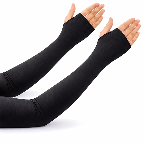 Par de Manguitos UV50+ Proteção Solar Braço – Ciclismo, Corrida, Academia, Moto e Direção, Manga Respirável, Secagem Rápida, Conforto Térmico, Unissex