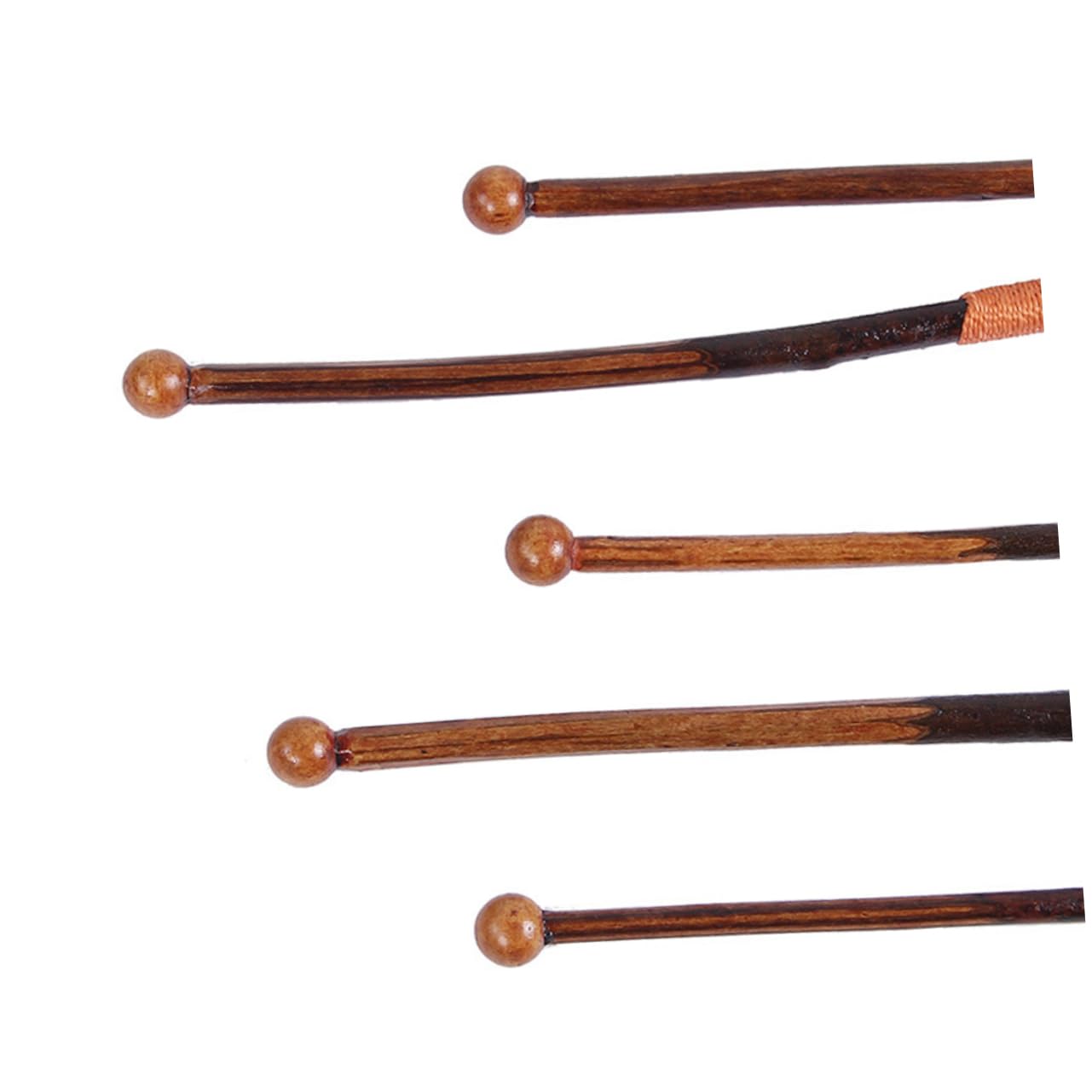 CONGARTENO 20cm Wooden Stirrer Spoon for Coffee Tea Honey Long Handle Mixing Stick Branch Shape 5 Pack