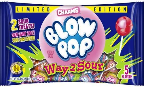 Blow Pop, Limited Edition Way2Sour Lollipops, 10.4 oz Bag