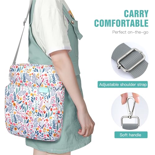 Image of TiMOVO 9-11 inch Tablet Sleeve Bag Carrying Case with Strap, Flowers